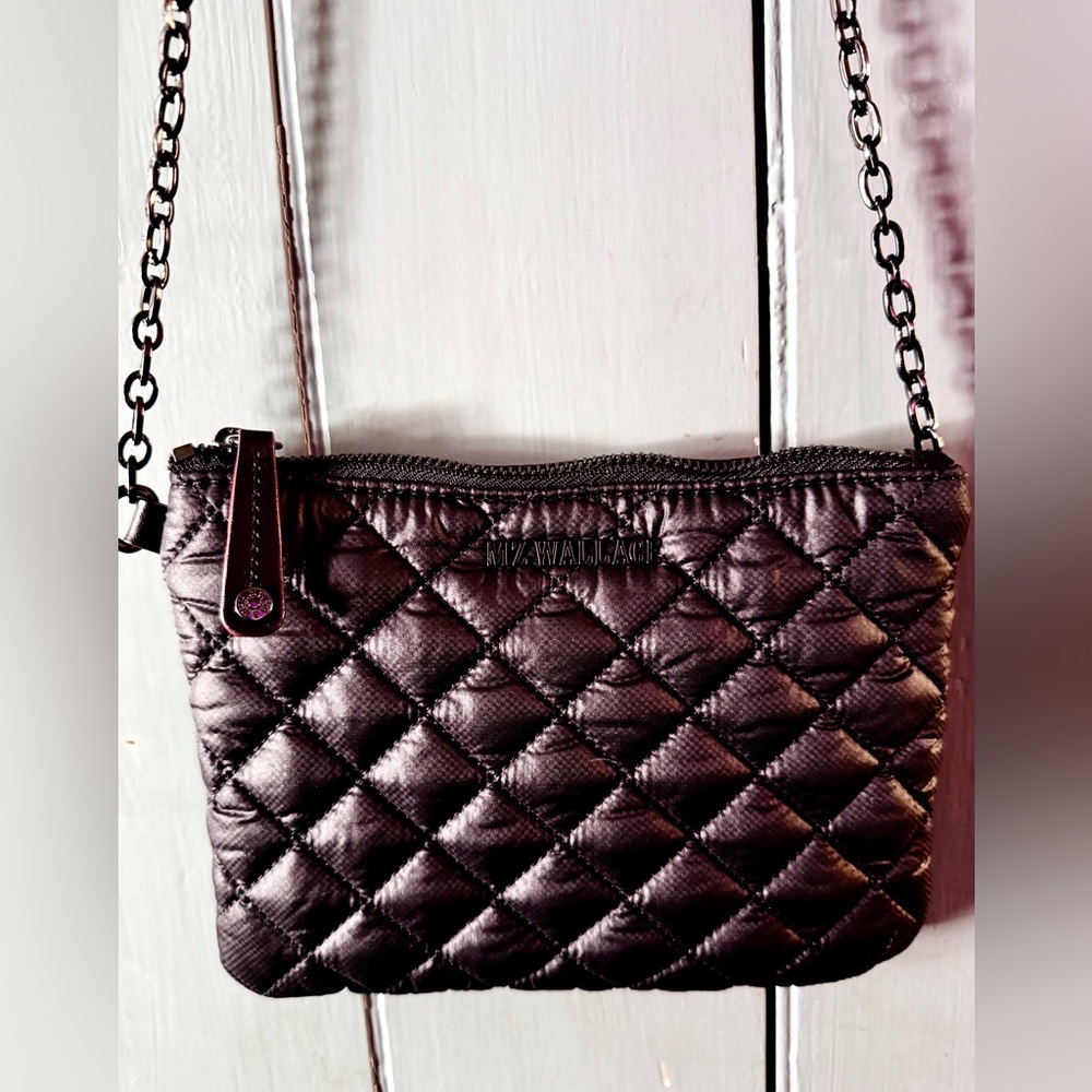 MZ Wallace Black Quilted Crossbody Bag